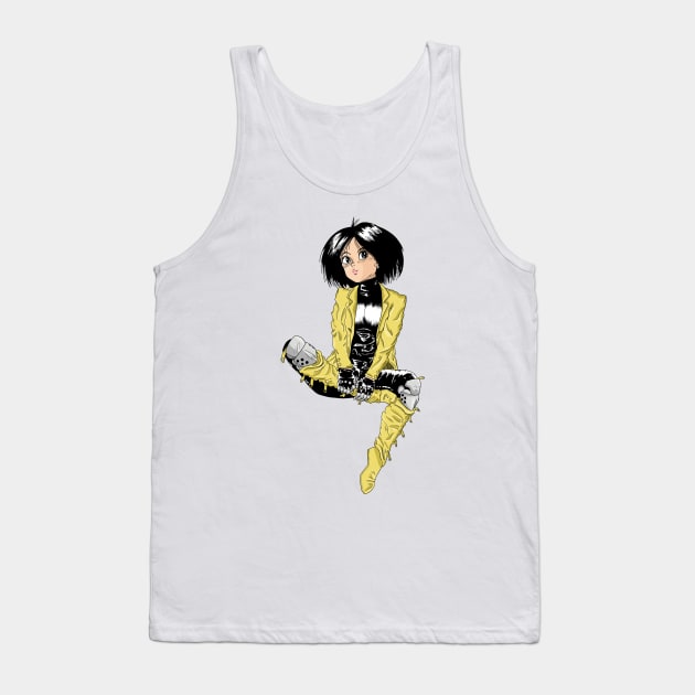 Alita Manga Sitting (Color) Tank Top by RAWRstad